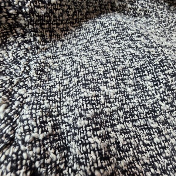 Chicos Wool Blend Tweed Button Front Blazer Size 1 (Medium) Black Cream Boucle - Picture 9 of 9